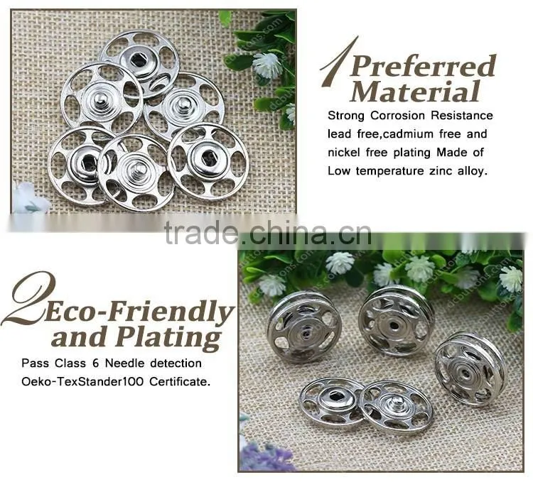 Hot Selling Poppers & Press Studs, Metal Snap Button for Coat and Sweater