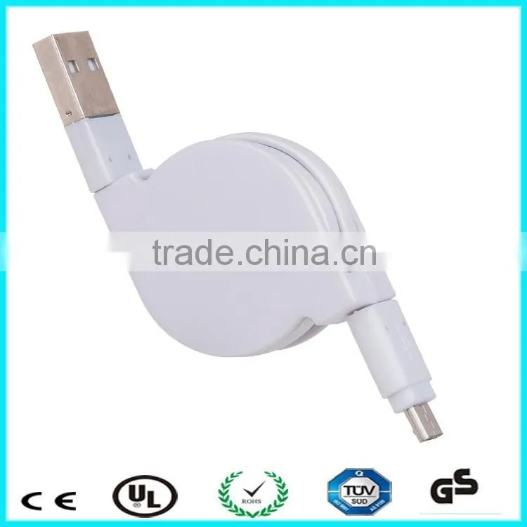 Colorful casing 85cm usb to micro retractable cable