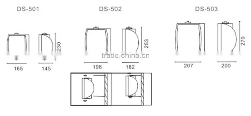 PA System wall mount two way speaker