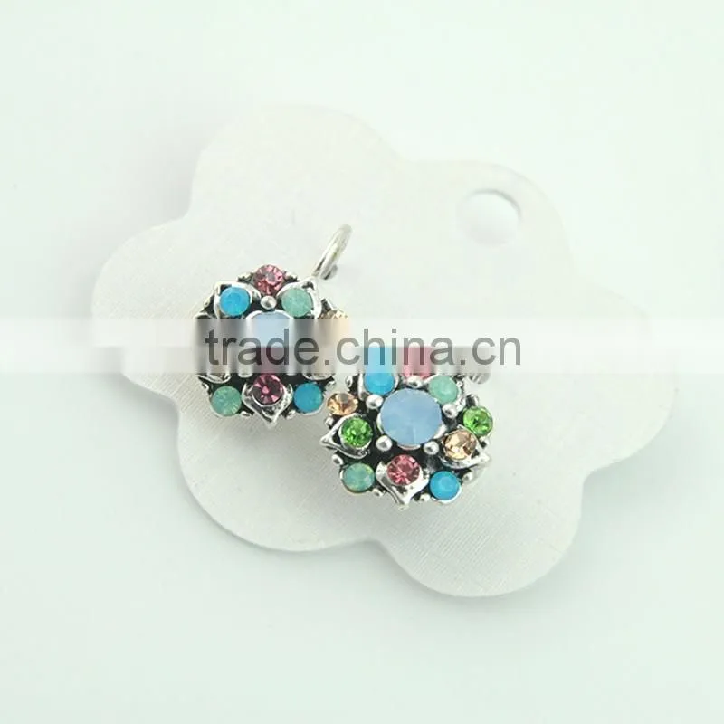 Hight Quality Earrings For Non Pierced Ears Druzy Rhinestone Plastic Earrings