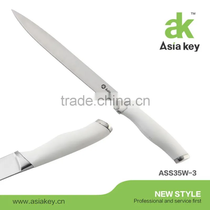 Elegant kitchen knife set silicone handle soft touch handle