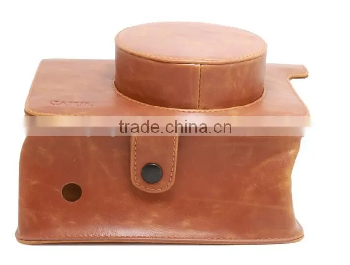 New Brown Instax W300, PU Leather Camera Case Bag For Fujifilm Instax Camera