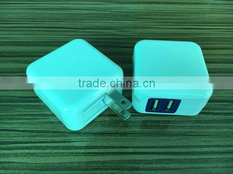 2016 New Design 5V 2A 2 USB Port Travel Adapter USB With Cheap Price