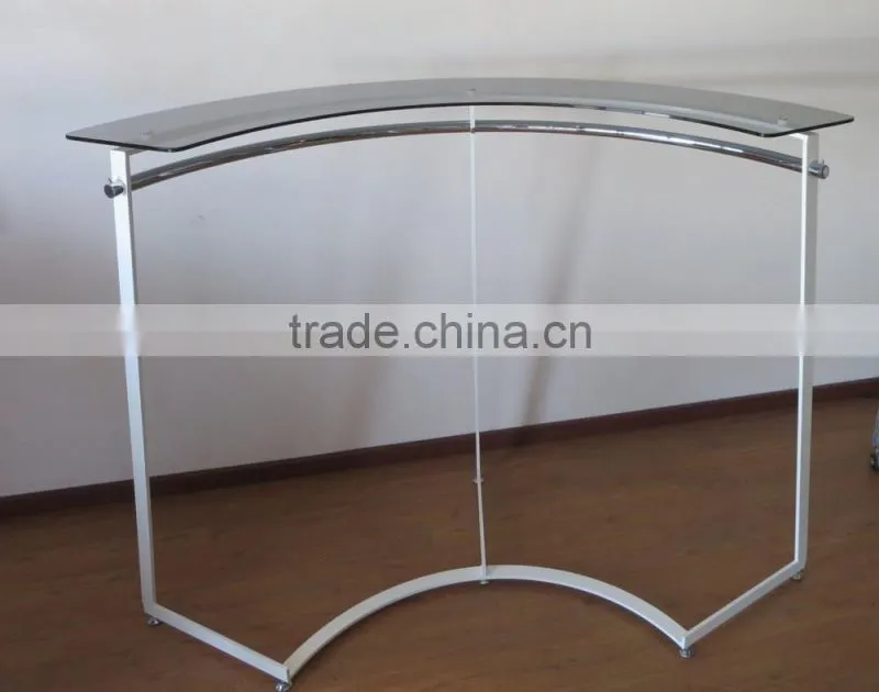 Floor Standing Curve Rail Shopping Mall T-Shirt Display Rack