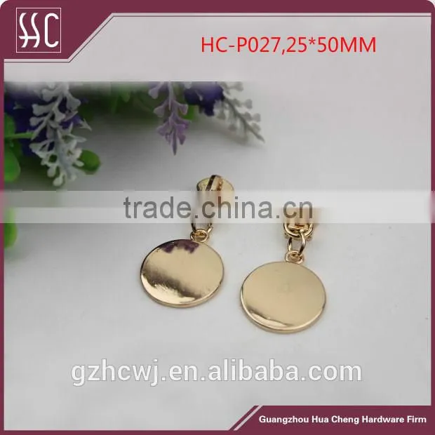 round zipper puller,fancy design metal zipper puller,Guangzhou zipper puller