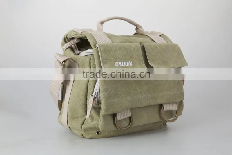 Caden Canvas Functional Camera Large Shoulder bag