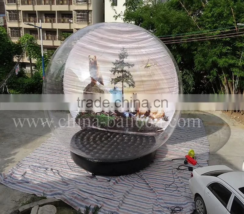 beautiful inflatable snow globe,giant inflatable show ball,Christmas inflatable snow ball for decoration
