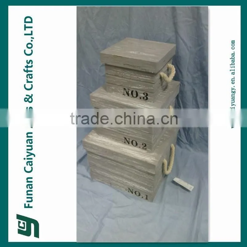 China supplier small unfinsihed antique crate wood basket