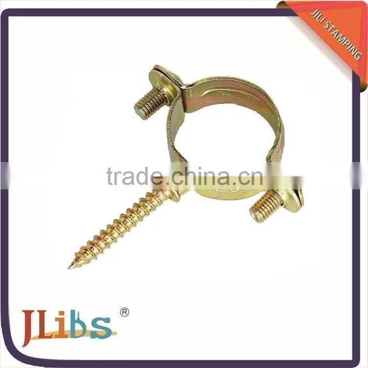 Carbon steel M6 pipe fitting with rubber/galvanized steel pipe fitting,single clamps one side close