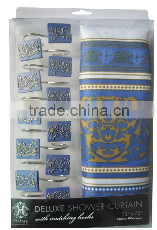 100% polyester bathroom shower curtain ,newly design