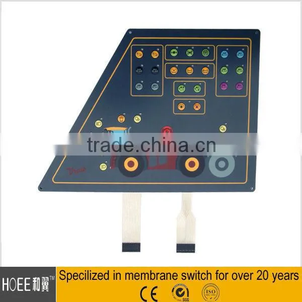 high quality custom multi-color led membrane keyboard switch