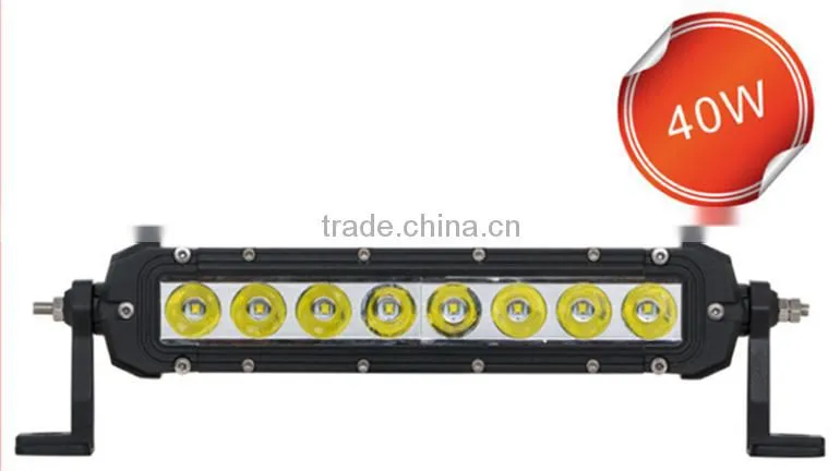 40W 12inch Single Row Led Light Bar With Screw