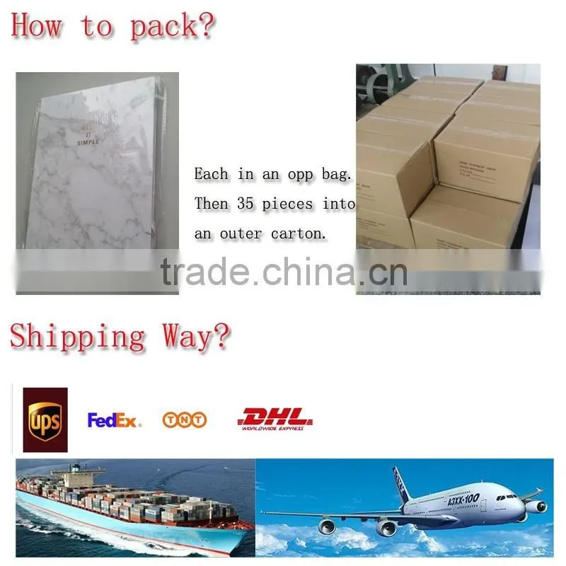 Full color printing school exercise notebook with different size factory