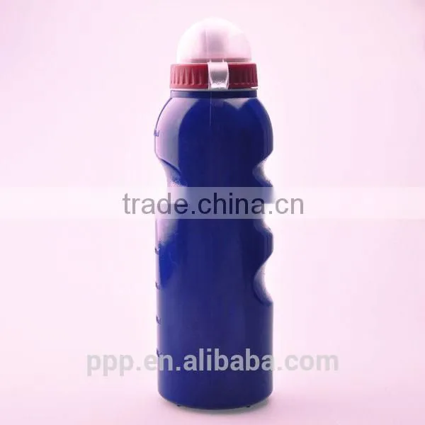 Plastic sports water bottle with nozzle