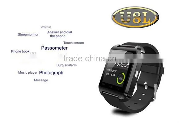 2016 hot sale ! sport water resistant bluetooth smart u8l android watch