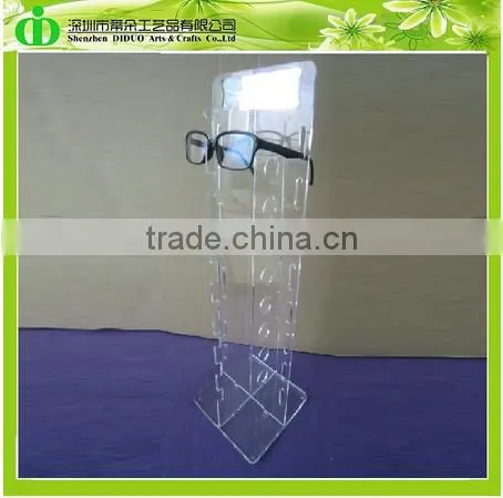 DDU-0002 Wholesales Clear Plexiglass Display Stand, Plexiglass Eyewear Display Stand, Plexiglass Glasses Display Stand