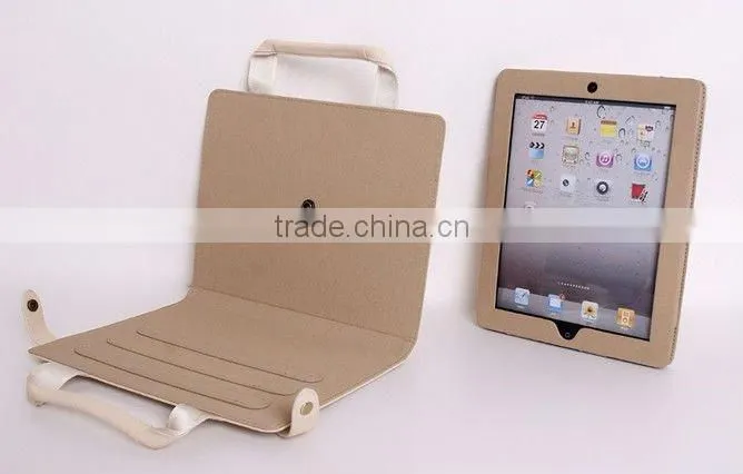Exquisite hand-held PU leather cases for IPad 2 or IPad 3