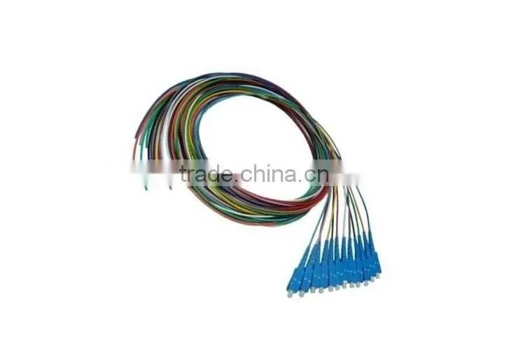 manufacture supply 12 color SC generous head 12 core fiber optic sc pigtail