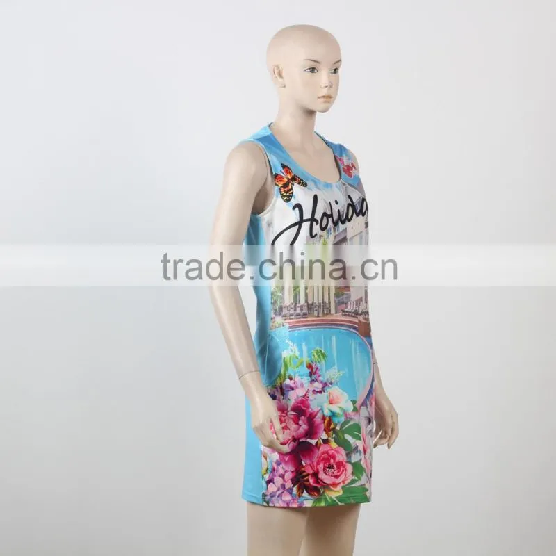 Wholesale Cheap Printed Dress Women Casual One Piece Dress In Floral Print