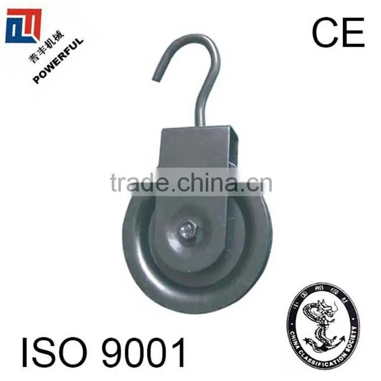 WITH BIG HOOK TURBINE TYPE BLACK PULLEY BLOCK
