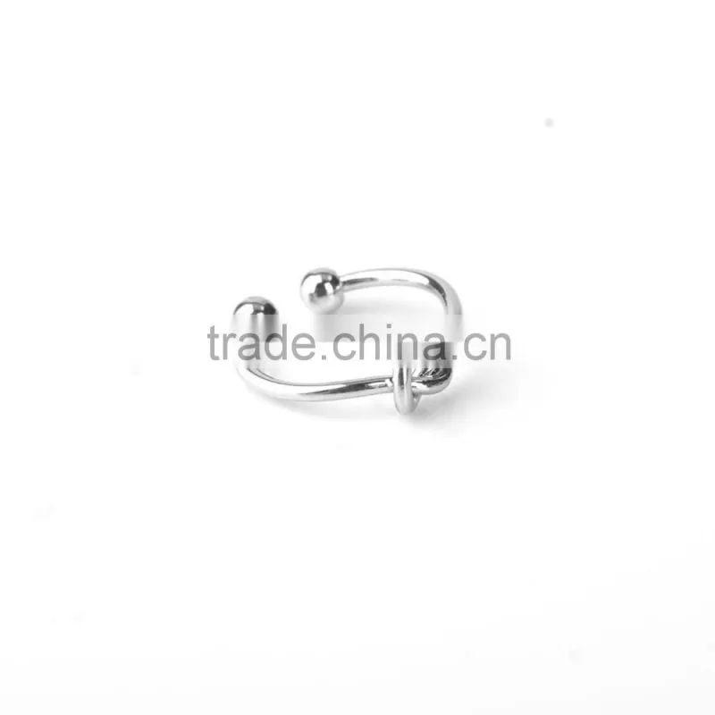 Latest simple design open hollow finger ring for girls