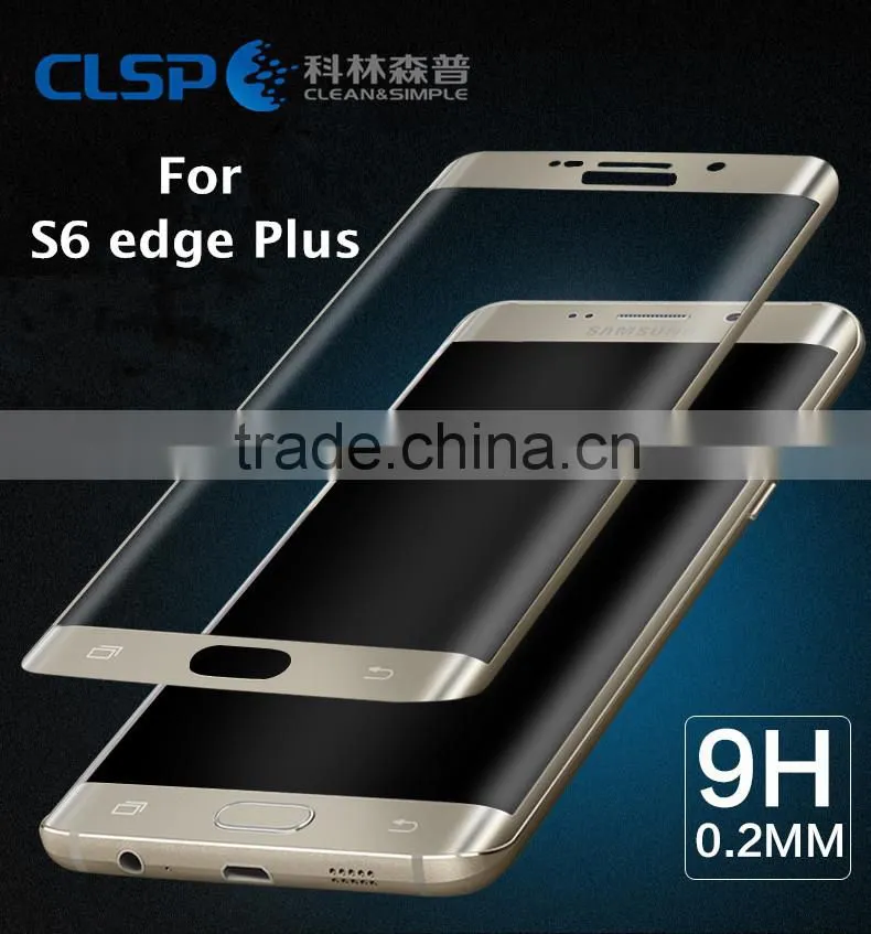 For Samsung Galaxy S6 edge+ tempered glass screen protector Curved design with retail package