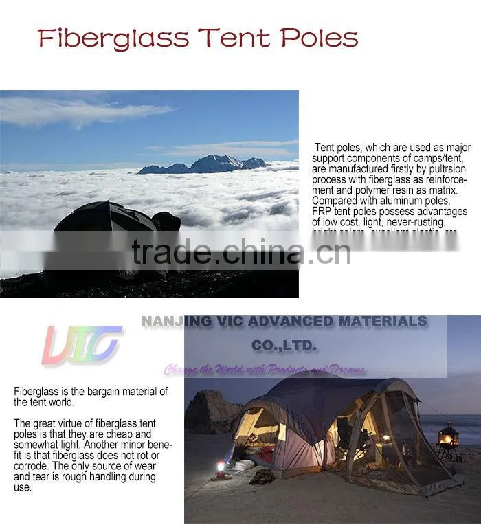Fiberglass Tent Poles,Flexible Carbon Fiber Tent Pole,High Quality,Colorful,Flexible,China Professional Supplier