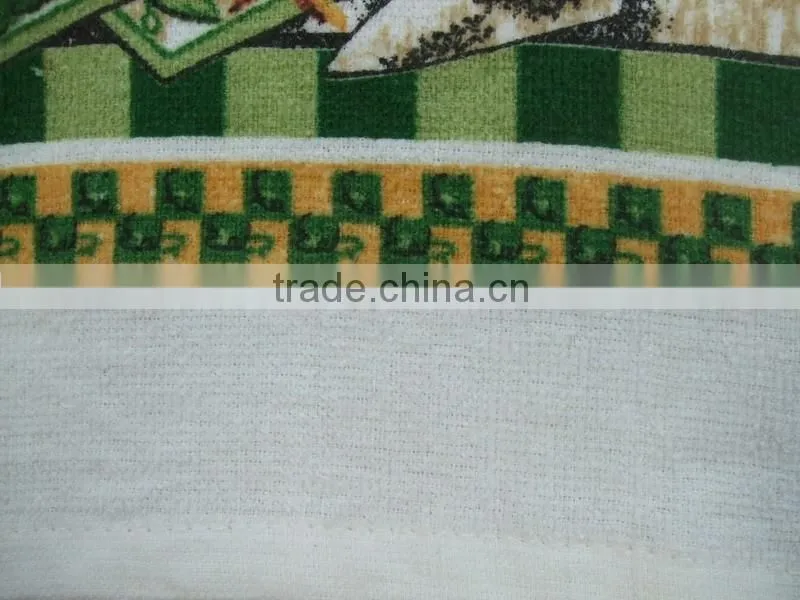 china supplier bulk buy from china rooster design printed kitchen cotton velour tea towel