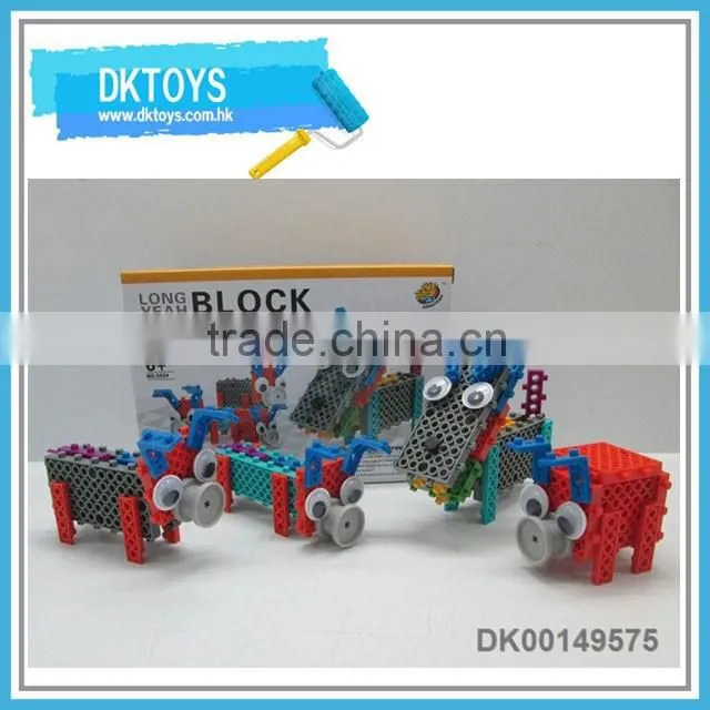 Plastic material 4 in 1 building block animal type