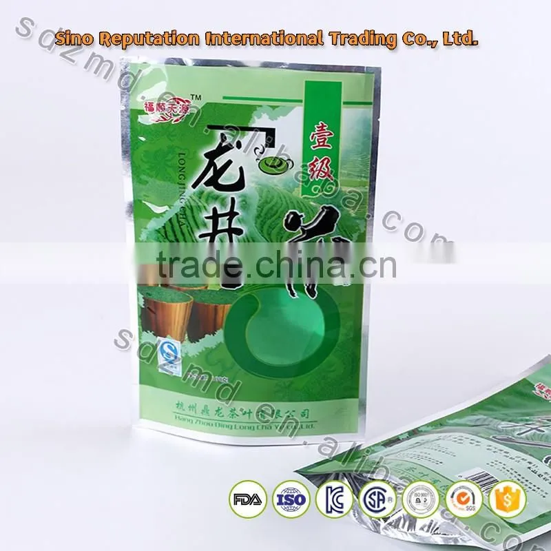 plastic stand up pouch for tea for wholesale packaging bags