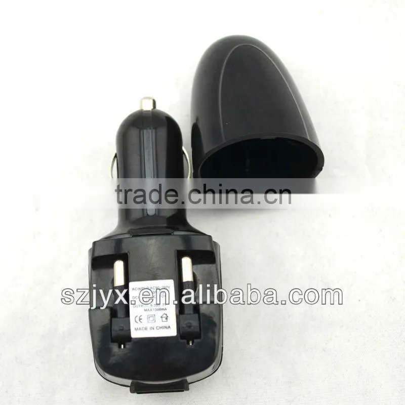 JY wholesale 1000mah mini usb car charger multifunctional adapter car charger 100pcs/lot