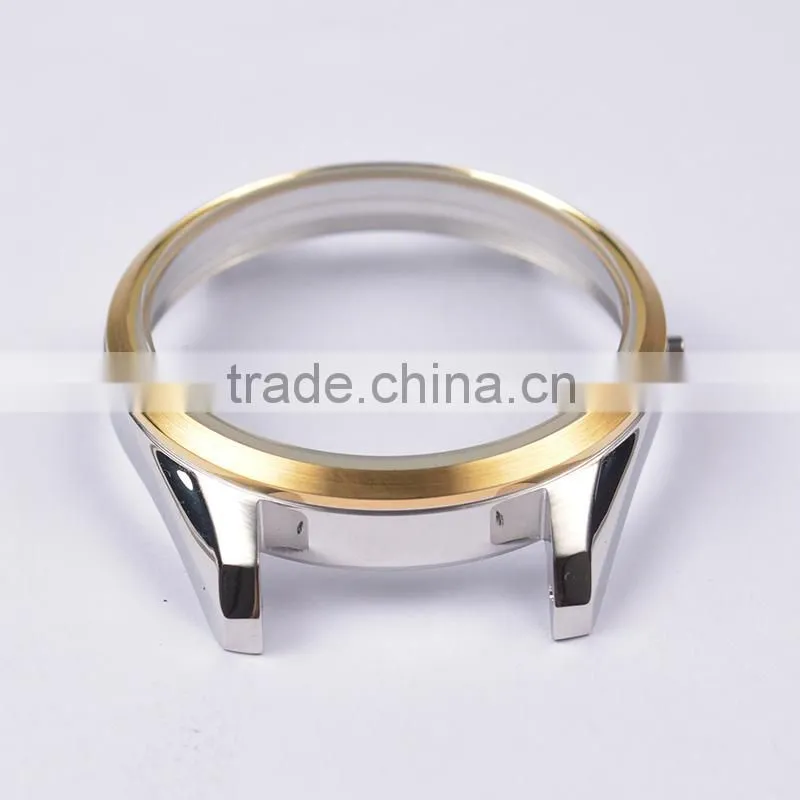 OEM 316 Stainles Steel Watch Case Vacuum Plating Rose Gold Bezel Watch Case Men
