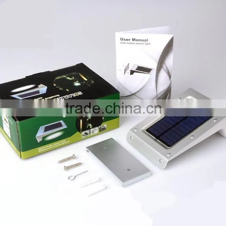 35 led aluminum pad ip65 380LM PIR sensor + Light control+weak light solar led outdoor wall light