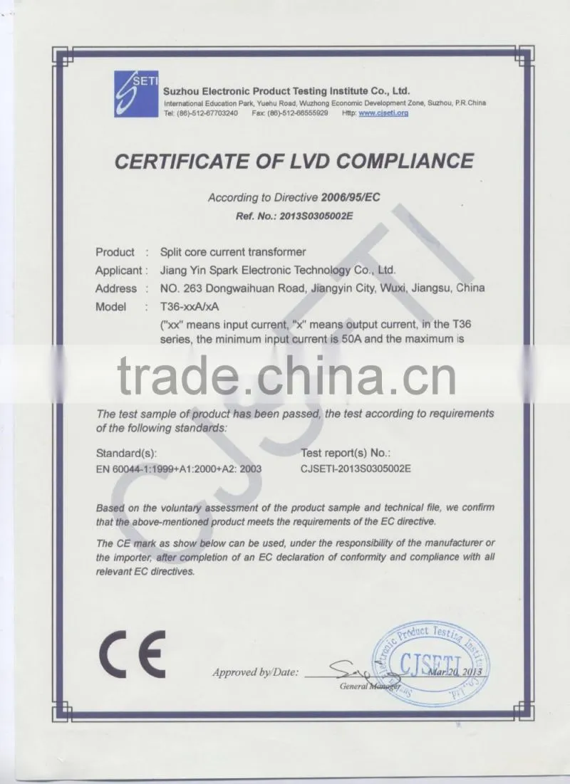 250A/5A T type split core current transformer