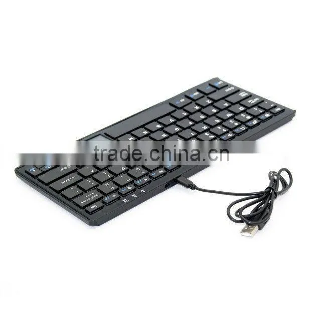 Factory direct supply!Bluetooth Cordless Keyboard with Touch Pad for Tablet Smart Phone Laptop PC W
