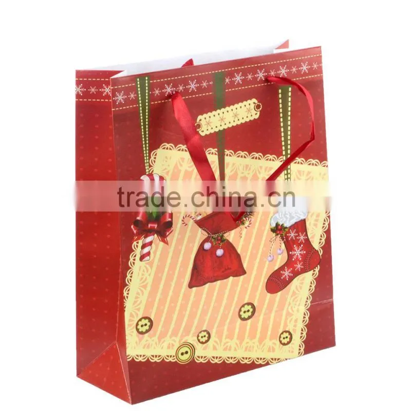 Special Custom Made printed oem large paper christmas gift bags