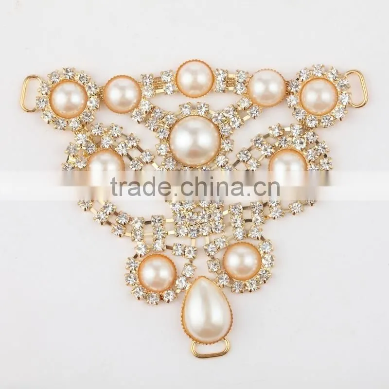 Hot !!! New Design Elegant Plastic Pearl Rhinestone Shoe Accessory for Woman Sandal Made in China in Bulk