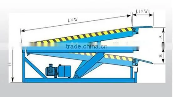 8T, 10t, 12T, 15T Warehouse Fixed Electric Hydraulic Trailers Heavy Duty Loading Ramp For Sale