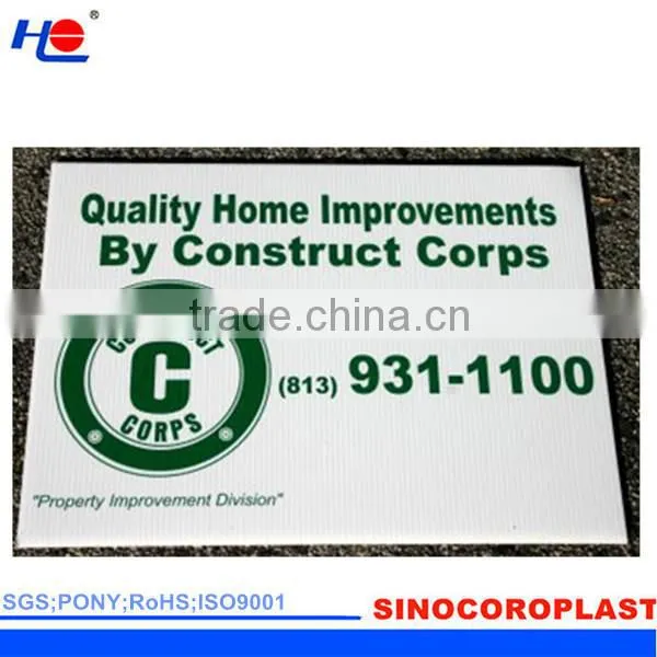 Plastic Corrugated Screen Print Advertising Sheet