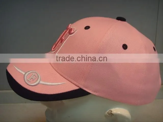 Pink embroidery baseball cap for girl