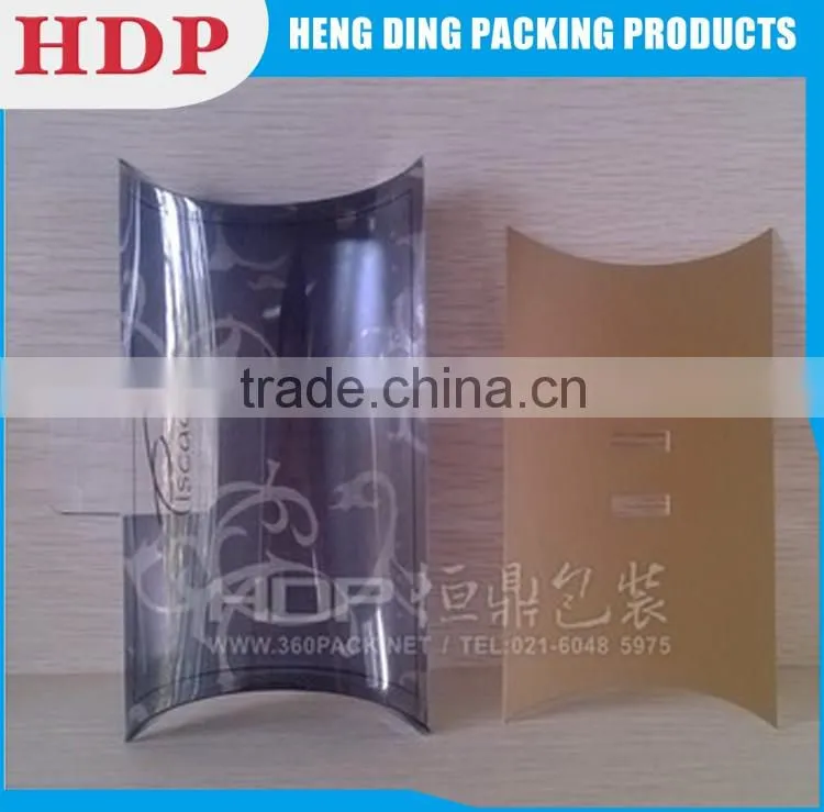 customized clear pvc plastic pillow box