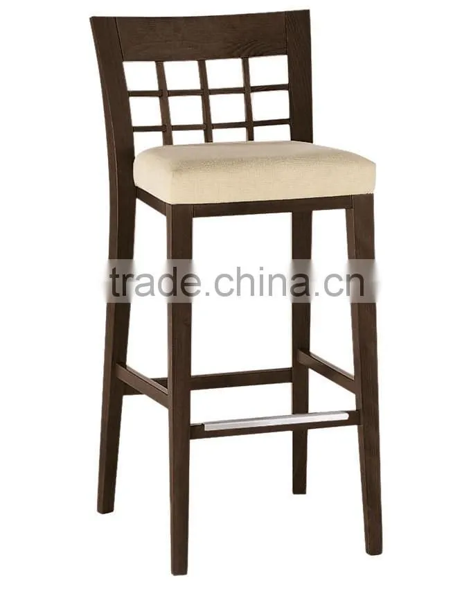 Latest wooden bar furniture bar stool chair Upholstered seat design
