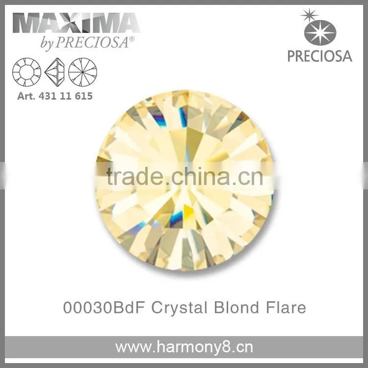 Original PRECIOSA MC Chaton Maxima, Crystal Blond Flare Point Back Rhinetsone
