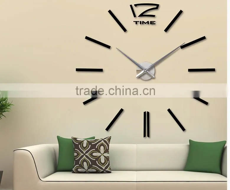 120cm diameter 3D EVA Wall Sticker Clock Promotion Gift Modern Design Art Clock!