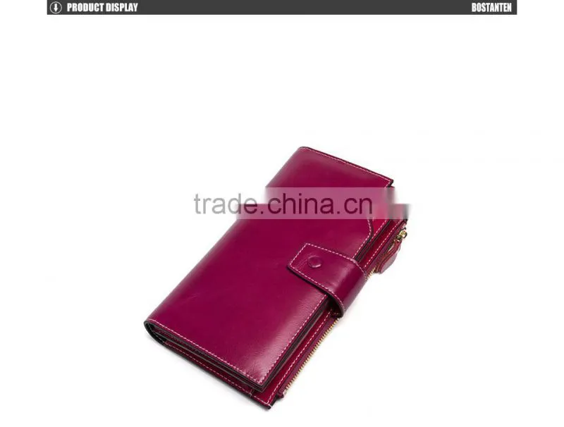 vintage leather long purse and wallet women clutches wallet wholesale