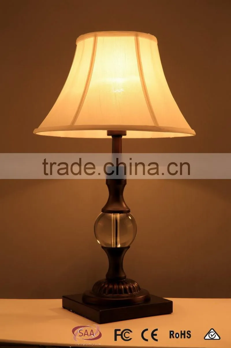 Manufacturer's Premium Table Lamp Retro Fabric Lamp Shade Desk Lamp