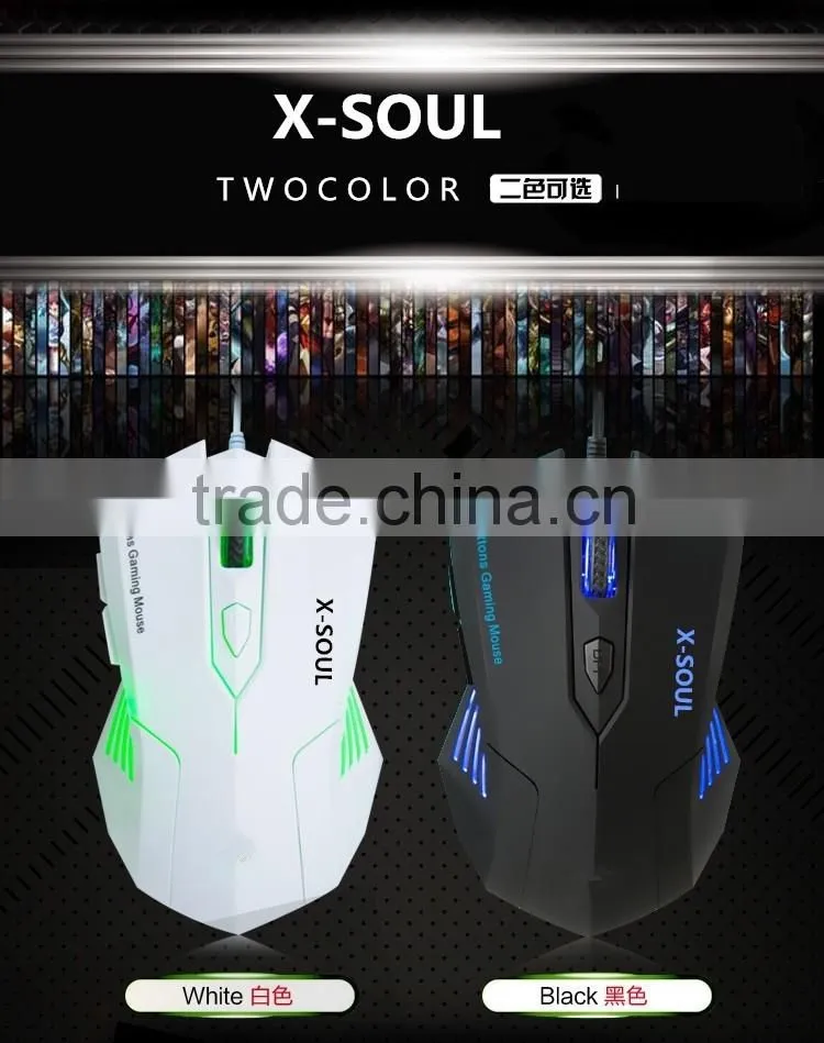 large pretty light up gaming computer mouse