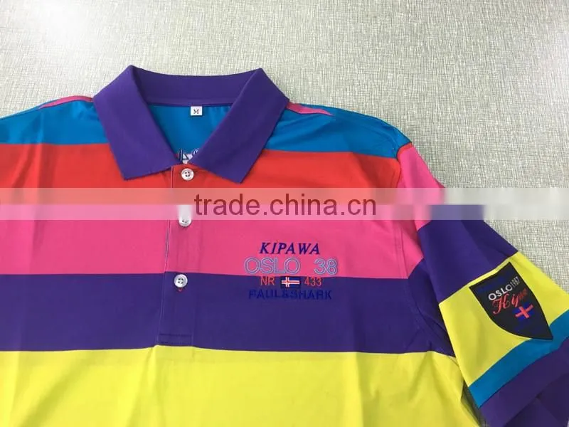 100%cotton yarn dyed jersey double mercerized cotton t-shirt