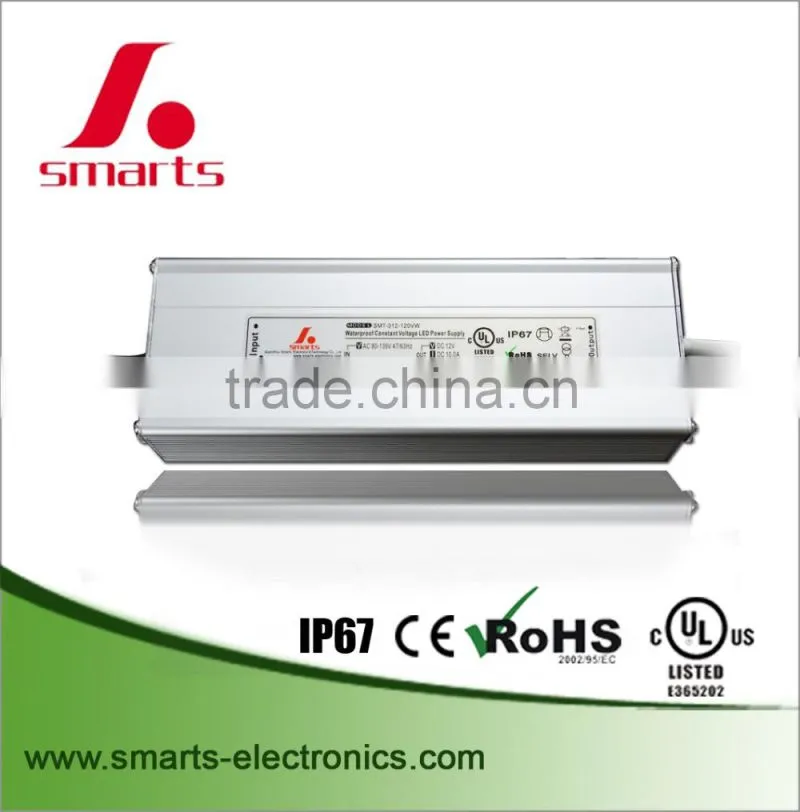 Waterproof IP67 ul approved 120w 12v power supplies