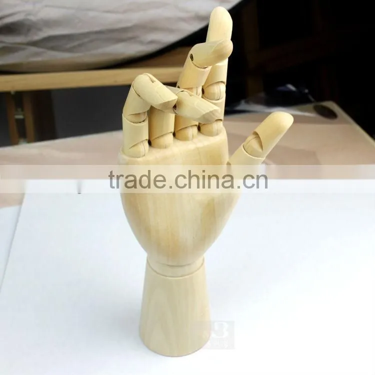 10" rotatable wooden hand manikin and still life sketch model for sketch painting